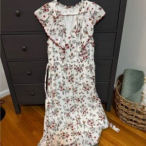LC Lauren Conrad Floral Maxi Dress - White and Red